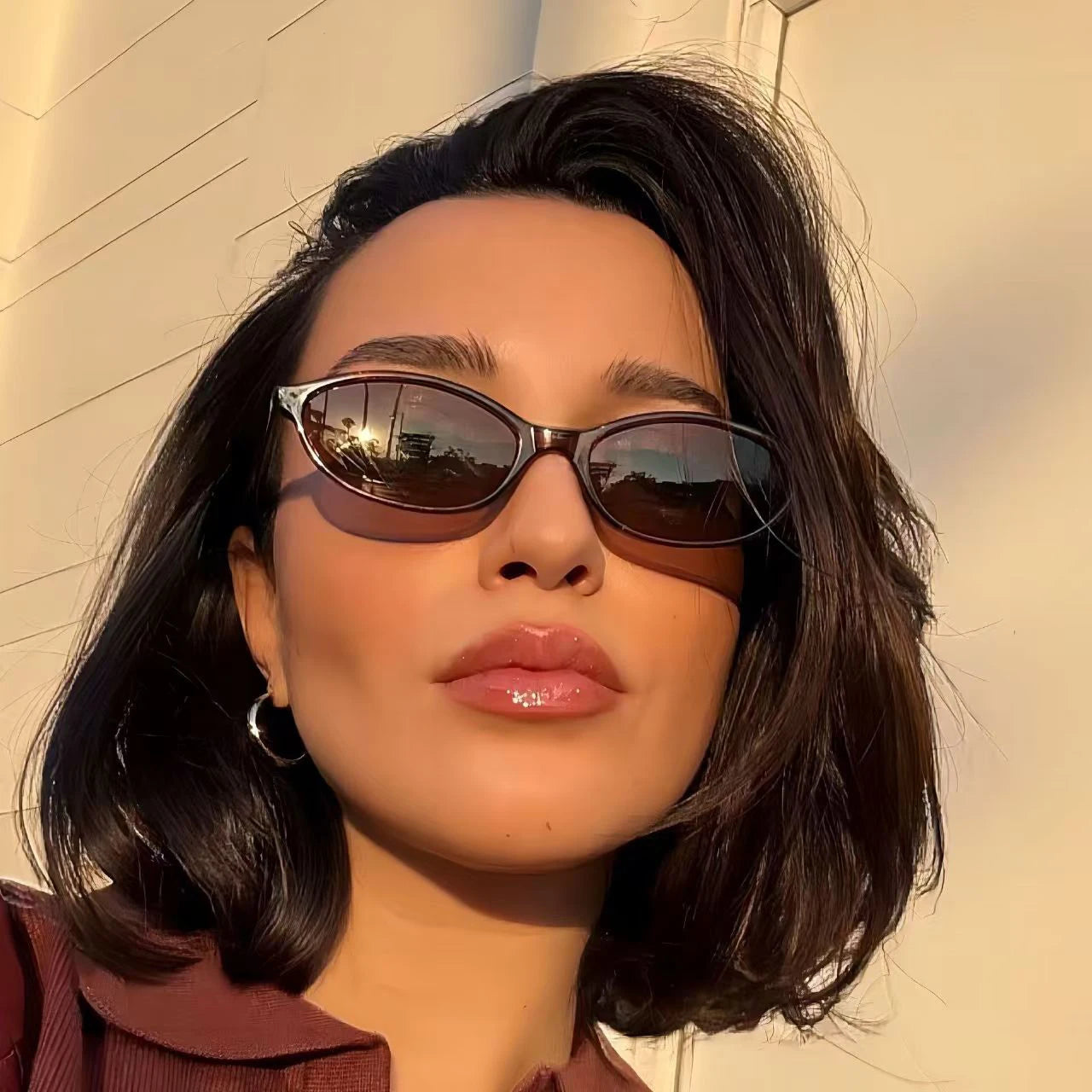 Retro Oval UV400 Sunglasses