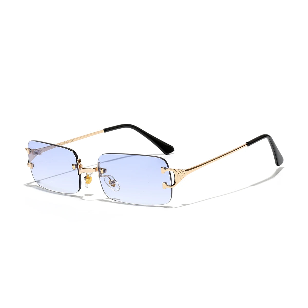 Retro Rimless Square Sunglasses