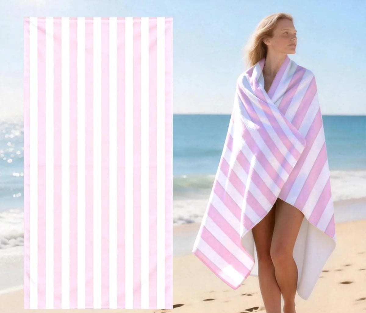 Coastal Oversized Microfiber Beach Towel