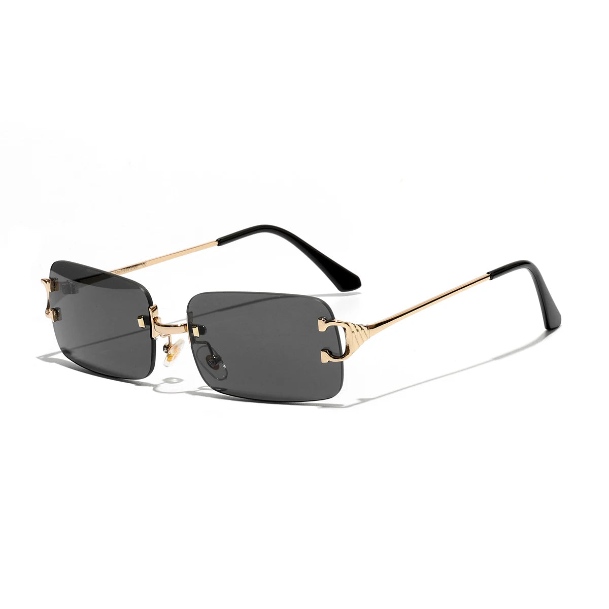 Retro Rimless Square Sunglasses
