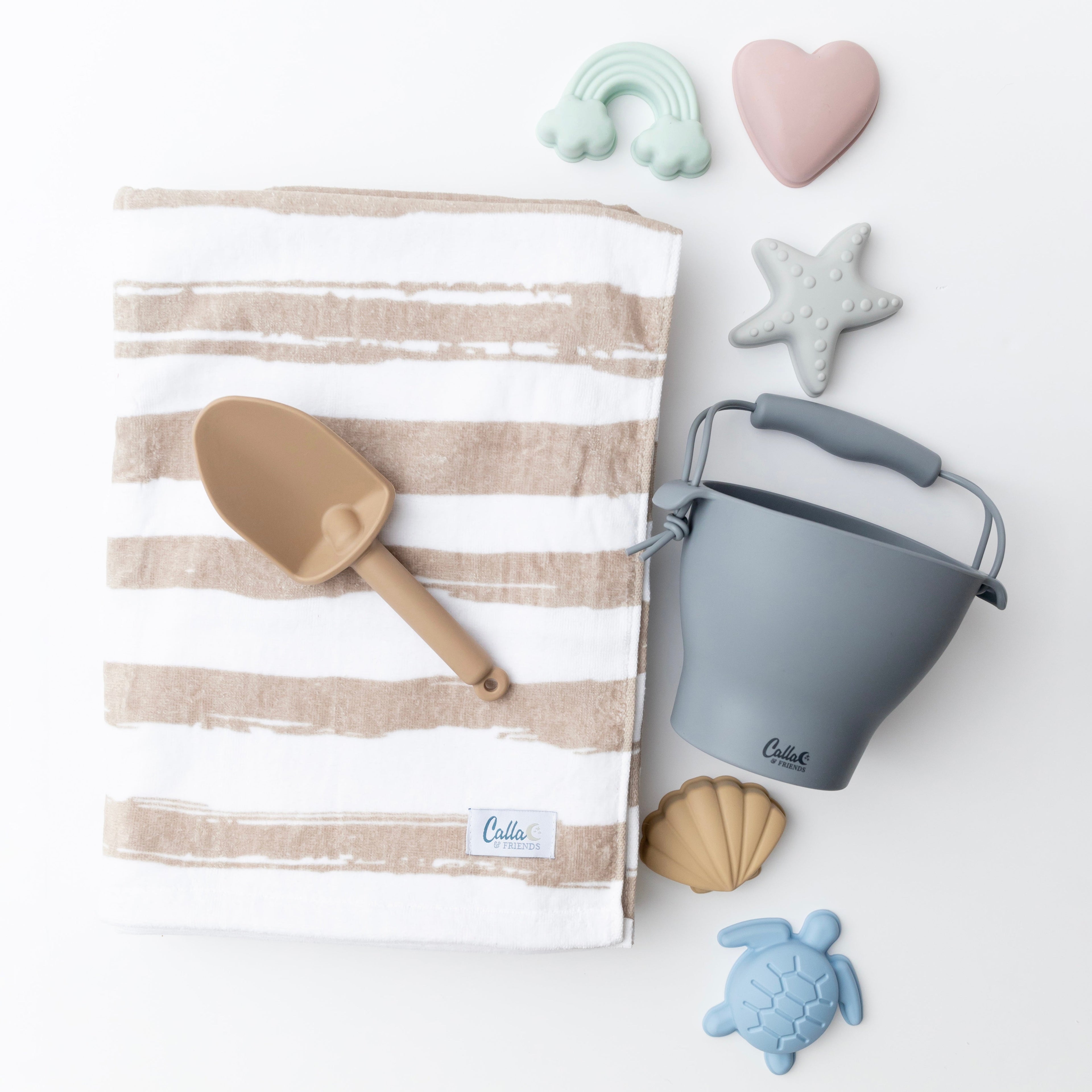 Calla and Friends Hudson Silicone Beach Toy Set - Spring Remix