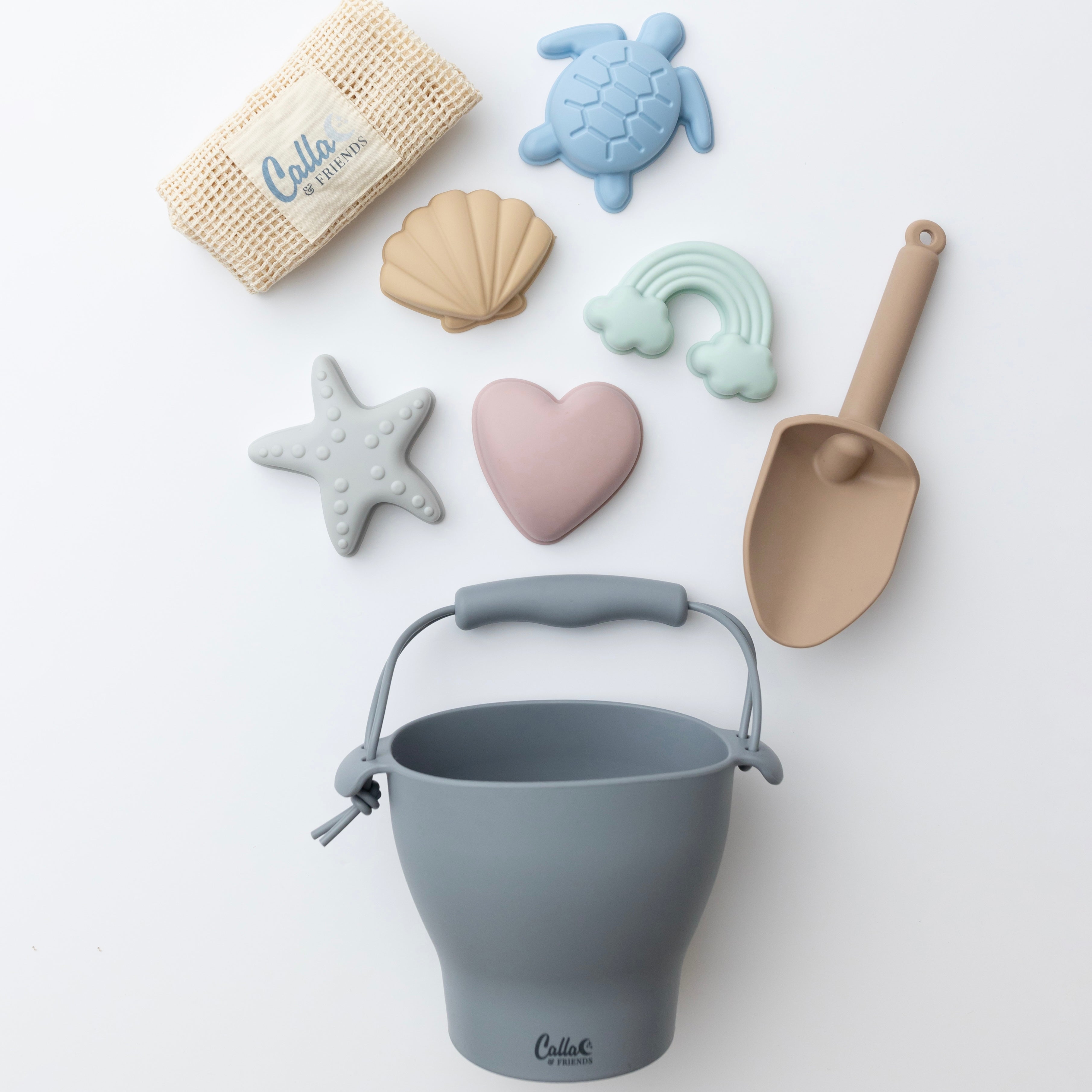 Calla and Friends Hudson Silicone Beach Toy Set - Spring Remix
