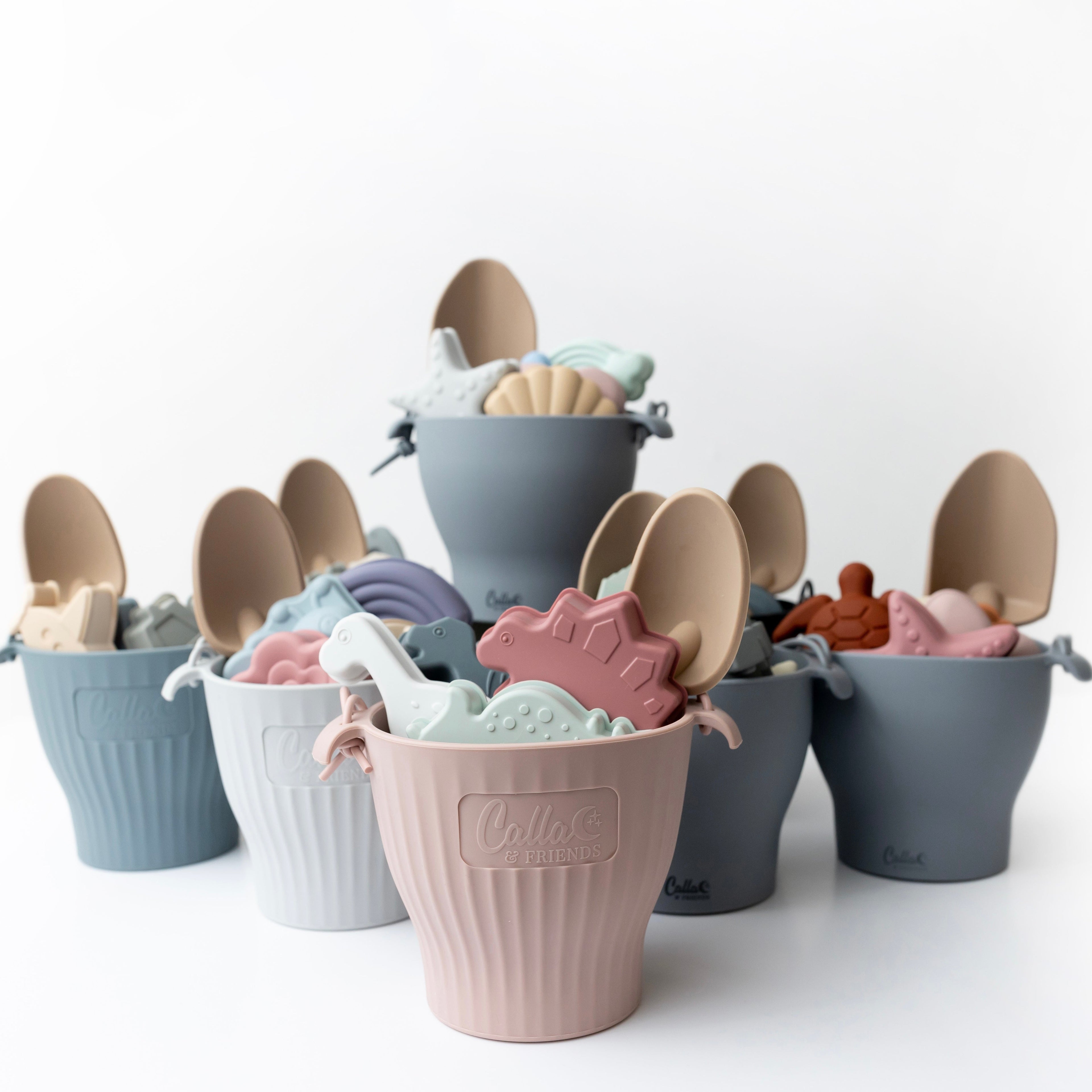 Calla and Friends Hudson Silicone Beach Toy Set - Spring Remix
