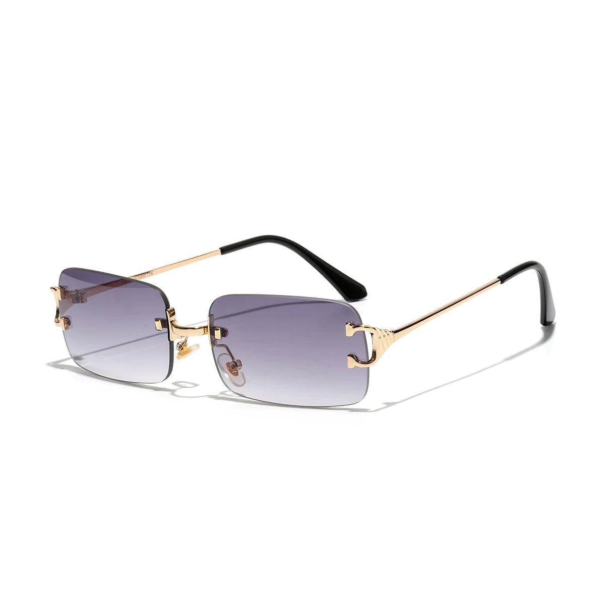 Retro Rimless Square Sunglasses